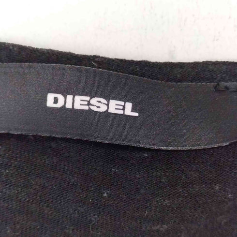 ディーゼル DIESEL レーヨン リネン フリンジ アシンメトリー 半袖 ワンピース レディース