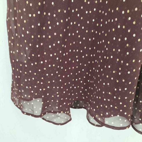 ローラアシュレイ LAURA ASHLEY ドット柄 半袖 シアーワンピース レディース 13