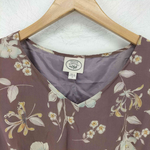 ローラアシュレイ LAURA ASHLEY 花柄 半袖 シルクワンピース レディース 13