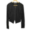 ビーシービージーマックスアズリア BCBG MAXAZRIA 切替デザインノーカラーライダースジャケット レディース import:S