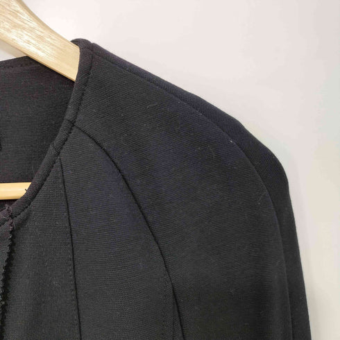 ビーシービージーマックスアズリア BCBG MAXAZRIA 切替デザインノーカラーライダースジャケット レディース import:S