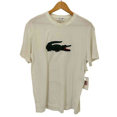 ラコステ LACOSTE ビッグ ロゴ 刺繍 S/S クルーネック Tシャツ メンズ import:M