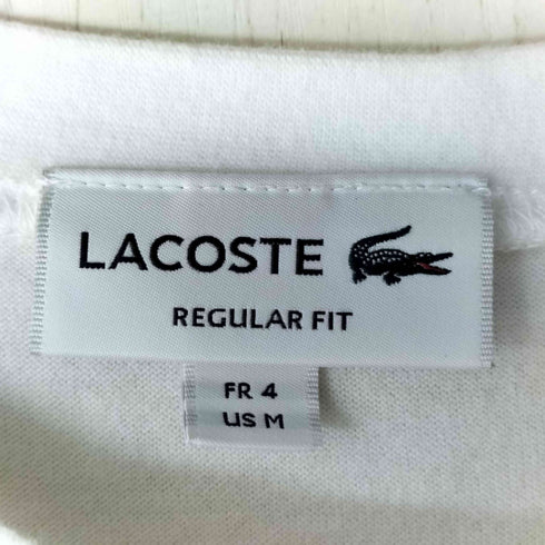 ラコステ LACOSTE ビッグ ロゴ 刺繍 S/S クルーネック Tシャツ メンズ import:M