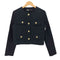 ザラ ZARA クロップド フェイクポケット ノーカラージャケット レディース import:XS