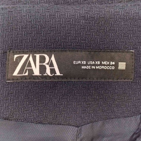 ザラ ZARA クロップド フェイクポケット ノーカラージャケット レディース import:XS