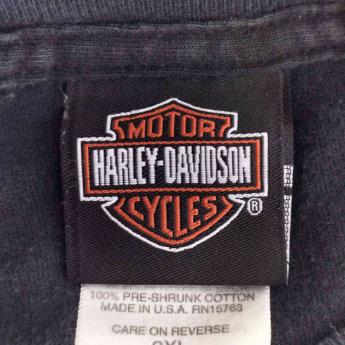 ハーレーダビッドソン HARLEY-DAVIDSON USA製 有刺鉄線 フレイム 袖プリント L/S Tシャツ メンズ 2XL