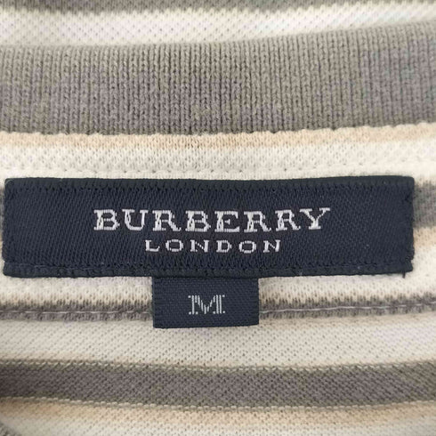 バーバリーロンドン BURBERRY LONDON ワンポケットS/Sボーダーポロシャツ メンズ M