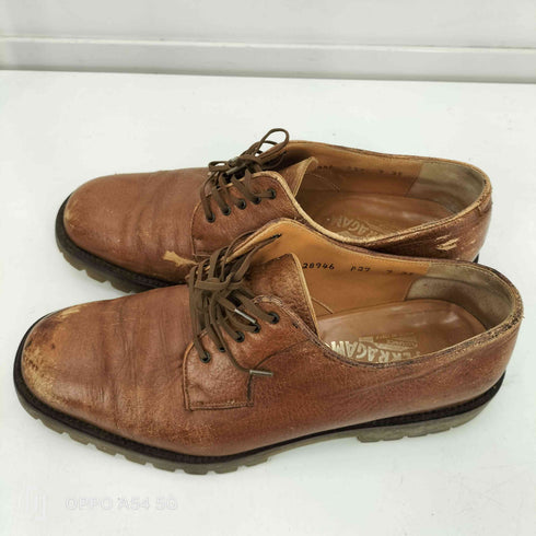 サルヴァトーレフェラガモ Salvatore Ferragamo MADE IN ITALY イタリア製 外羽根 プレーントゥ レザー ドレス シューズ ガムソール メンズ 7 2E