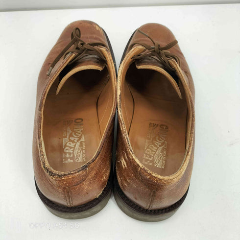 サルヴァトーレフェラガモ Salvatore Ferragamo MADE IN ITALY イタリア製 外羽根 プレーントゥ レザー ドレス シューズ ガムソール メンズ 7 2E