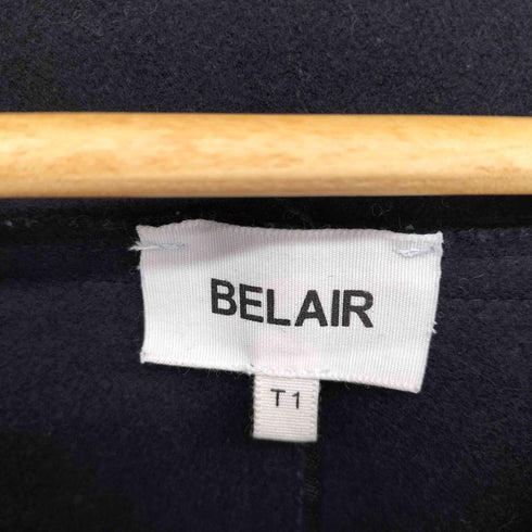 BELAIR ベルエア 断ち切りデザインウールコート レディース T1