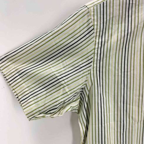 バーバリーロンドン BURBERRY LONDON ホースロゴ刺繍 ストライプS/Sボタンダウンシャツ メンズ M