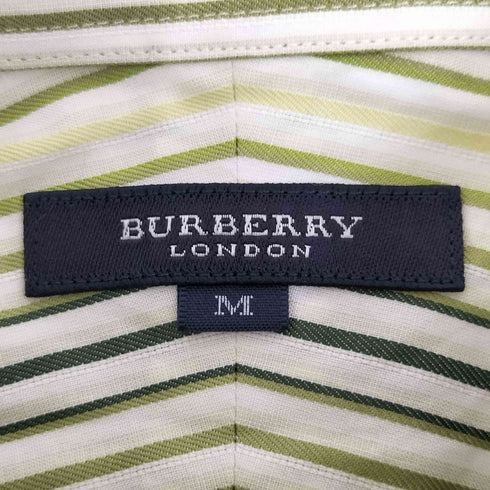 バーバリーロンドン BURBERRY LONDON ホースロゴ刺繍 ストライプS/Sボタンダウンシャツ メンズ M