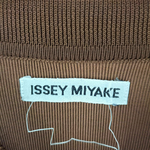 イッセイミヤケ ISSEY MIYAKE 96SS レーヨンポリ L/S ポロシャツ レディース M