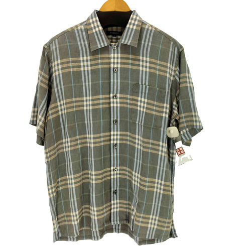 バーバリーロンドン BURBERRY LONDON ワンポケットS/Sチェックシャツ メンズ L