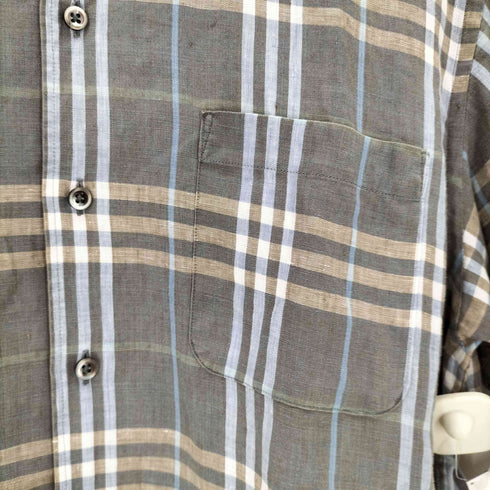 バーバリーロンドン BURBERRY LONDON ワンポケットS/Sチェックシャツ メンズ L