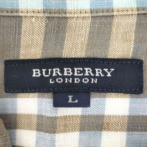 バーバリーロンドン BURBERRY LONDON ワンポケットS/Sチェックシャツ メンズ L