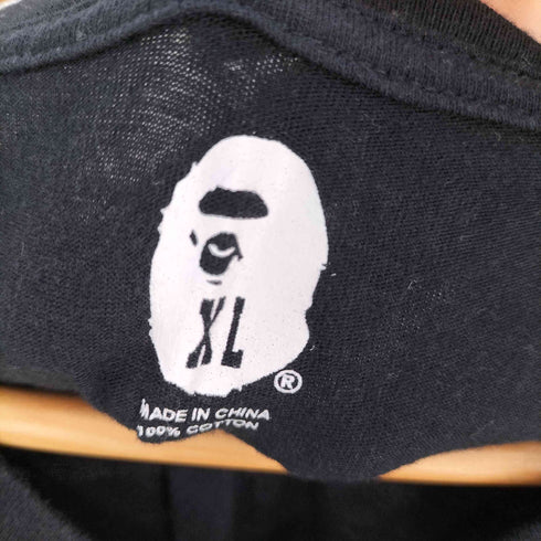 アベイシングエイプ A BATHING APE シングルステッチ ブランク Vガゼット Tシャツ メンズ JPN:XL