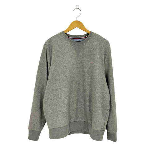 トミーヒルフィガー TOMMY HILFIGER 00s ロゴ刺繍 前V クルーネックスウェット メンズ import:XL
