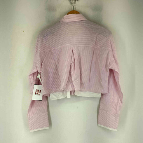 ザラ ZARA クロップド ストライプシャツ レディース import:XS