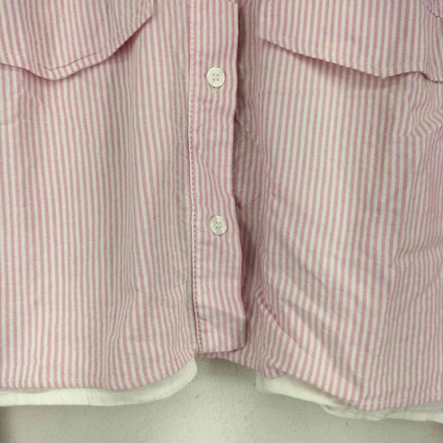 ザラ ZARA クロップド ストライプシャツ レディース import:XS