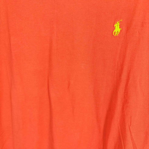 ポロバイラルフローレン Polo by RALPH LAUREN 黄緑色ポニーロゴ VネックTシャツ メンズ JPN:L