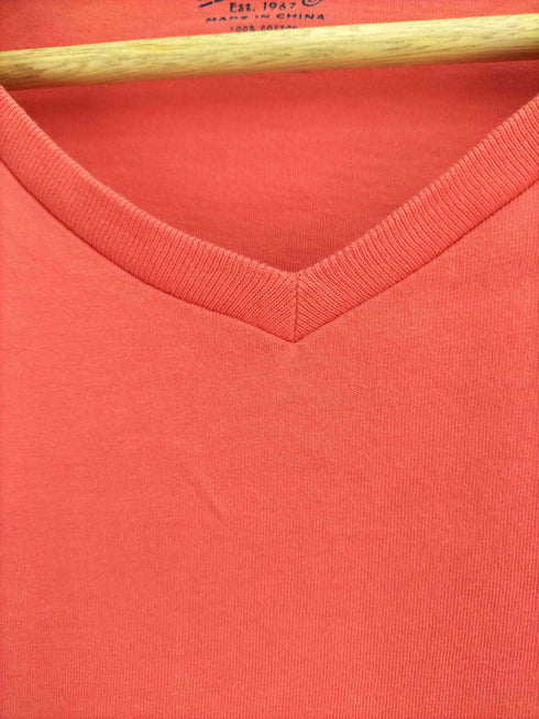 ポロバイラルフローレン Polo by RALPH LAUREN 黄緑色ポニーロゴ VネックTシャツ メンズ JPN:L