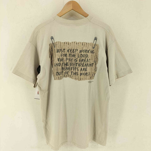 フルーツオブザルーム FRUIT OF THE LOOM 90s WILL WORK FOR GOD プリント Tシャツ メンズ XL
