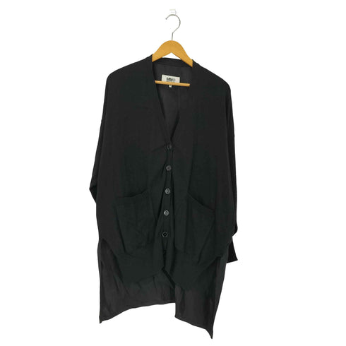 エムエムシックスメゾンマルジェラ MM6 Maison Margiela 18SS サテン切替 ドッキングカーディガン レディース S