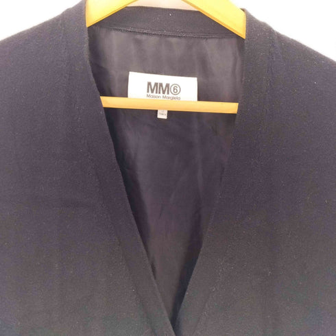 エムエムシックスメゾンマルジェラ MM6 Maison Margiela 18SS サテン切替 ドッキングカーディガン レディース S