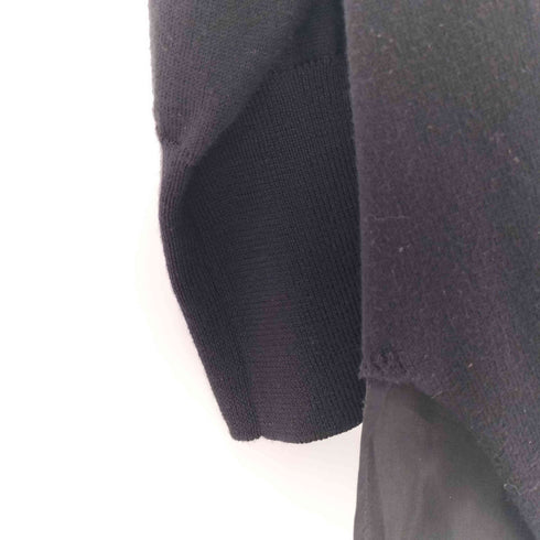エムエムシックスメゾンマルジェラ MM6 Maison Margiela 18SS サテン切替 ドッキングカーディガン レディース S