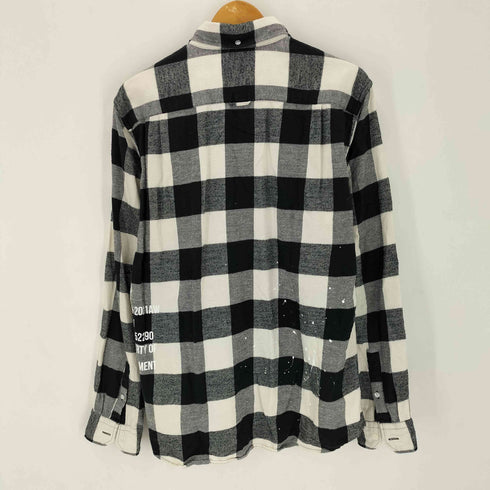 ユニフォームエクスペリメント uniform experiment FLANNEL CHECK DRIPPING B.D SHIRT メンズ JPN:3