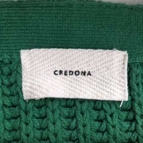 クレドナ CREDONA ボリューム ショート カラー カーディガン レディース FREE