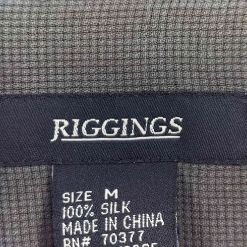 RIGGINGS シルク100 オープンカラーシャツ メンズ M
