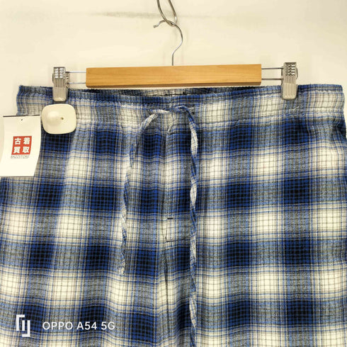 クラフトアンドバロー Croft&Barrow 90-00S OLD タータン チェック イージー ワイド パジャマ パンツ 極太 メンズ L