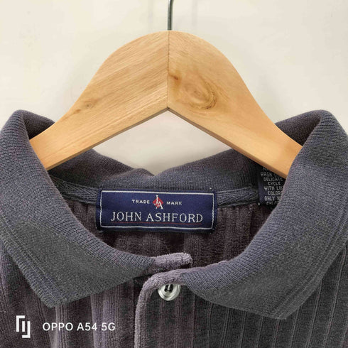 ジョンアッシュフォード JOHN ASHFORD 90-00S OLD パイル地 L/S ポロシャツ メンズ import:L