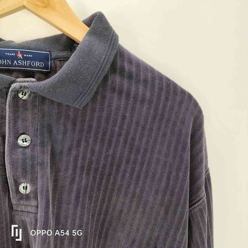 ジョンアッシュフォード JOHN ASHFORD 90-00S OLD パイル地 L/S ポロシャツ メンズ import:L