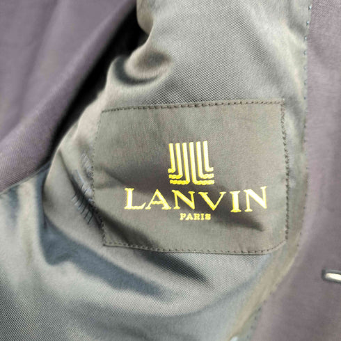 ランバン LANVIN ウールモヘヤ 背抜き 2B テーラードジャケット メンズ S50-26