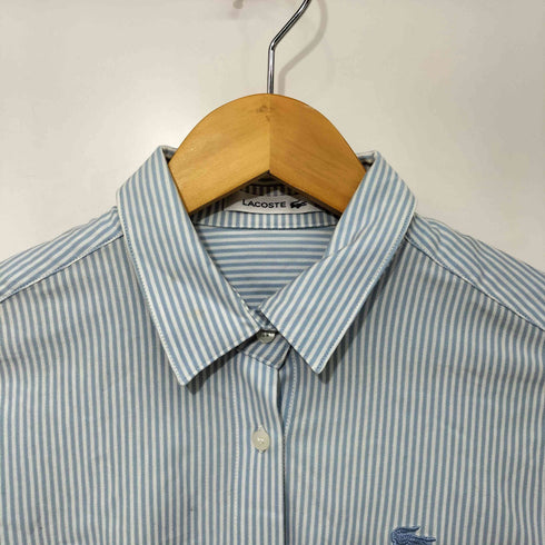 ラコステ LACOSTE ワンポイントストライブシャツ レディース JPN:36