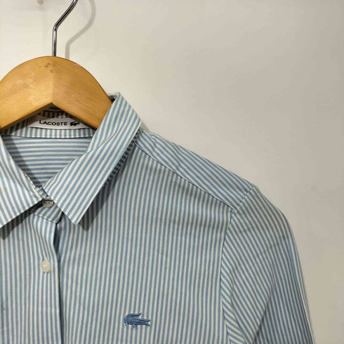 ラコステ LACOSTE ワンポイントストライブシャツ レディース JPN:36