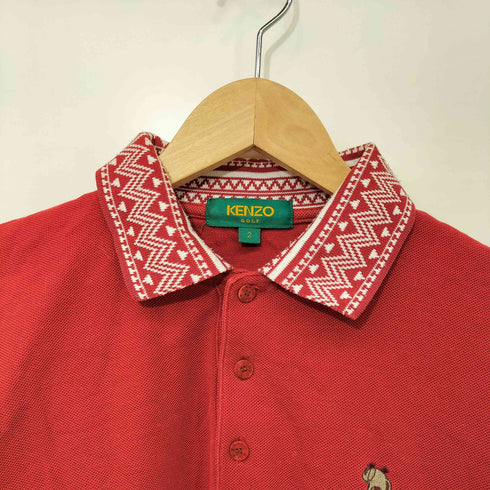 ケンゾーゴルフ KENZO GOLF ワンポイント鹿の子L/Sポロシャツ レディース JPN:2