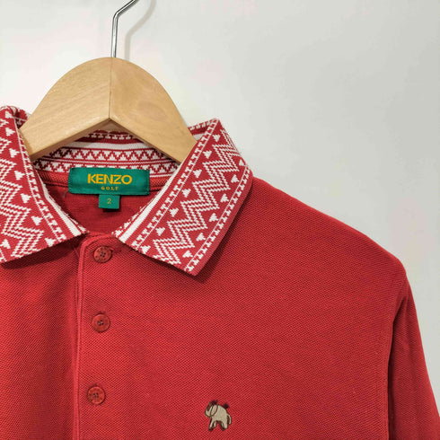 ケンゾーゴルフ KENZO GOLF ワンポイント鹿の子L/Sポロシャツ レディース JPN:2