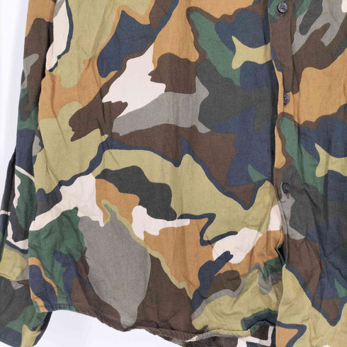 ザラ ZARA RELAXED FIT カモフラ 迷彩 L/Sシャツ メンズ import:L