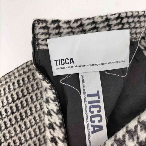 ティッカ TICCA 断ち切り千鳥チェックウールスカート レディース JPN:2