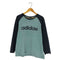 アディダス adidas 00s 万国旗タグ ロゴプリント ツートン ラグランロングスリーブTシャツ メンズ import:M