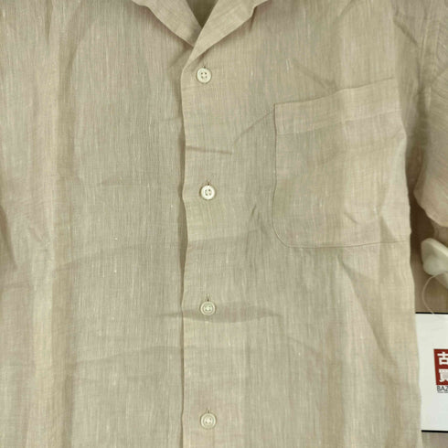 フェアファクス FAIRFAX リネン100% オープンカラー S/S シャツ メンズ import:L