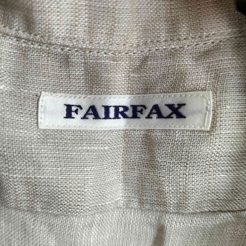 フェアファクス FAIRFAX リネン100% オープンカラー S/S シャツ メンズ import:L
