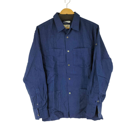 フェアファクス FAIRFAX shufiy リネン100% オープンカラー L/S シャツ メンズ import:L