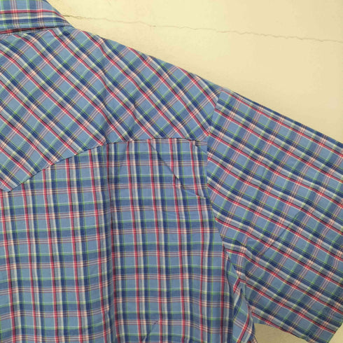 ラングラー Wrangler チェック柄 半袖 ウエスタンシャツ メンズ import:L