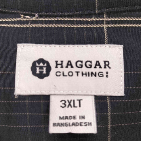 ハガークロージング HAGGAR チェック柄 半袖 ポケットシャツ メンズ 3XL