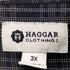 ハガークロージング HAGGAR チェック柄 半袖 ポケットシャツ メンズ 3X